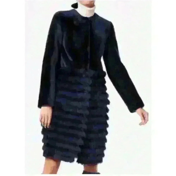 Tory Burch Electra Fur-Trim Shearling Jacket Size Small MSRP $3,000! - Picture 2 of 5